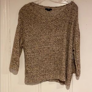 Brown with gold Shimmer sweater